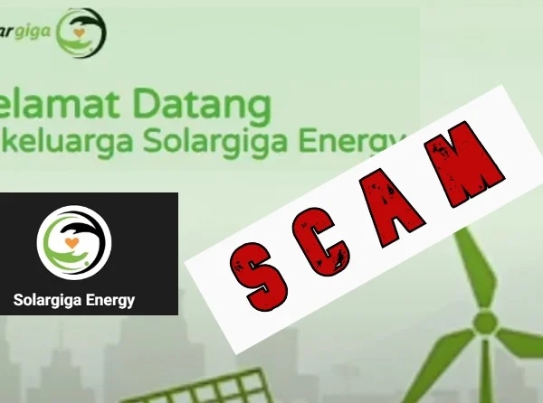 Aplikasi Solargiga yang hari ini sudah SCAM.