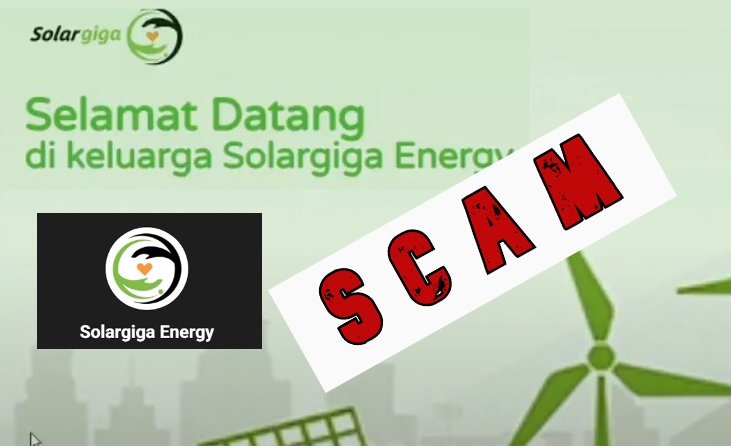 Aplikasi Solargiga yang hari ini sudah SCAM.