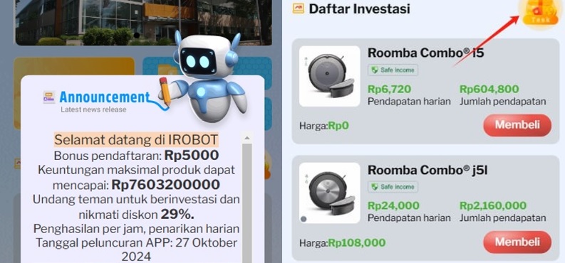 Aplikasi iRobot yang disebut sebagai penerus SAI Robot