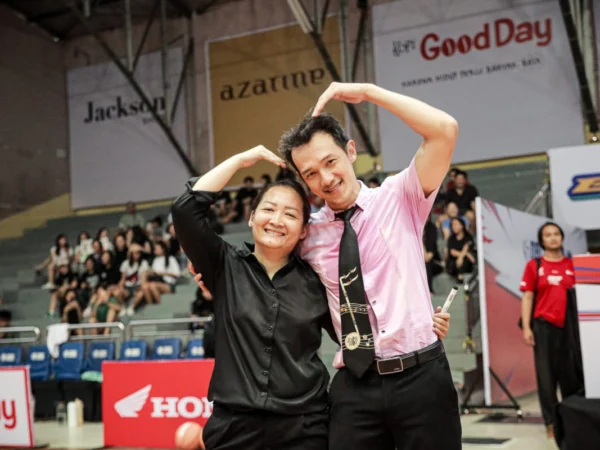 Sosok Maria Fransisca Adriani (kiri) dan Hendrikus Andi Anggriyanto (kanan) dalam Honda DBL with Kopi Good Day 2024 West Java-East