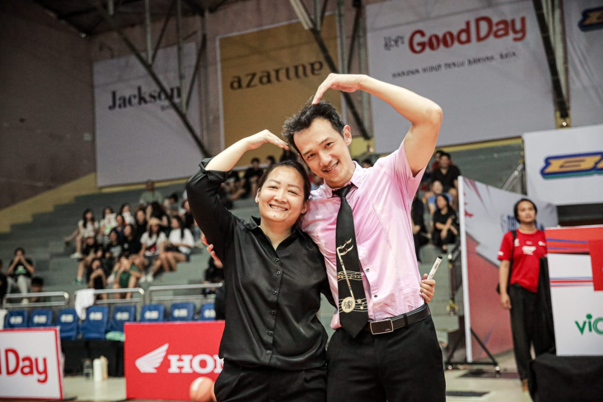 Sosok Maria Fransisca Adriani (kiri) dan Hendrikus Andi Anggriyanto (kanan) dalam Honda DBL with Kopi Good Day 2024 West Java-East