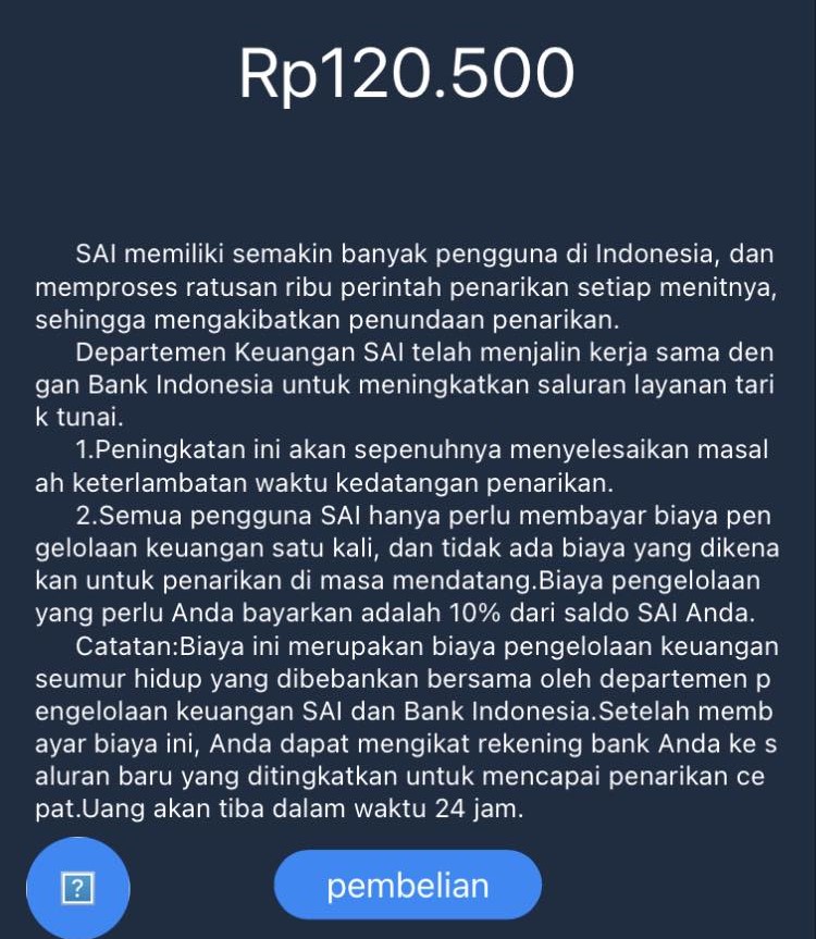 Pengguna aplikasi Sai Robot mulai keluhkan kasus penipuan, transfer puluhan juta namun Saldo Ttdak sesuai. Hanya Rp28.000 saldo yang masuk.