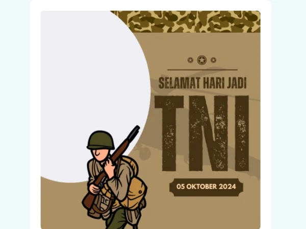 Salah satu contoh Twibbon dan ucapan HUT ke-79 TNI tahun 2024.