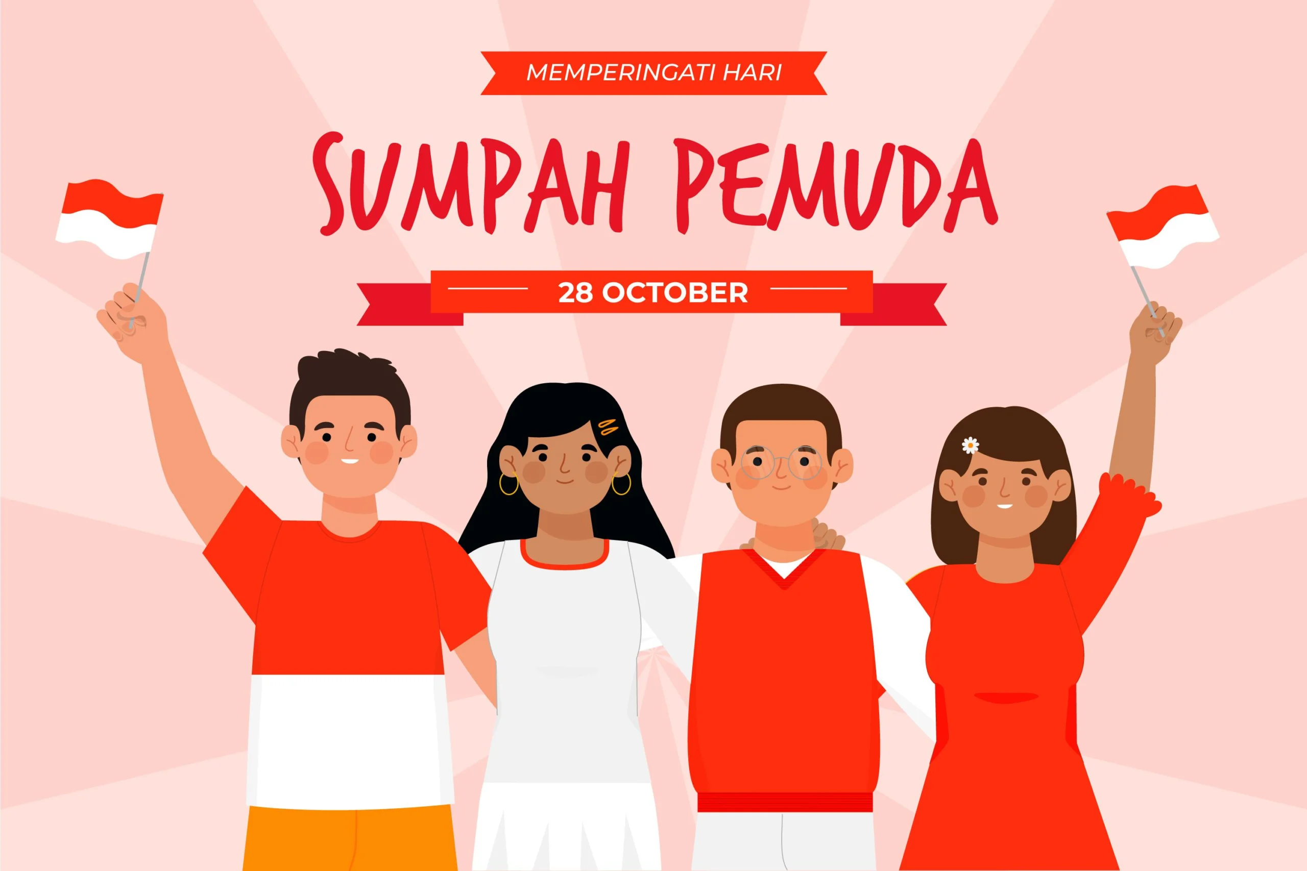 Ilustrasi Poster Hari Sumpah Pemuda 2024/ Freepik