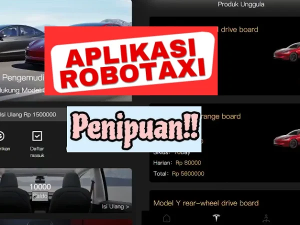 Robotaxi Aplikasi Penghasil Uang, Apakah Terbukti Aman atau Penipuan Berkedok Investasi?