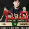 Catat 9 Lokasi Nobar Timnas Indonesia vs China di Bandung