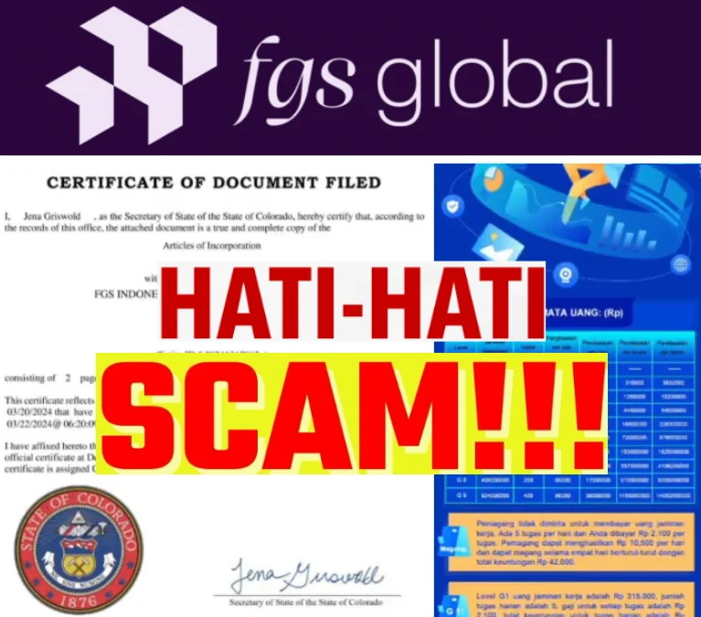 FGS Global Terindikasi SCAM! Apakah Masih Aman atau Sudah Sulit Cairkan Dana?