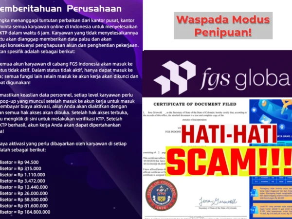 FGS Global Terbukti Scam! Modus Aktivasi Akun dan Deposit Lagi, Ratusan Member Kehilangan Puluhan Juta