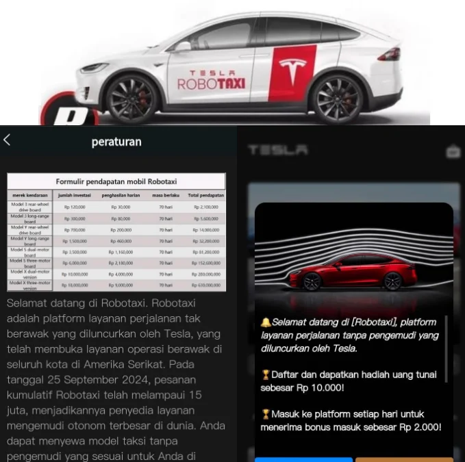 Cara Kerja Aplikasi Robotaxi dengan Modal Rp700 Ribu Untung Rp14 Juta, Benarkah Aman atau Penipuan?