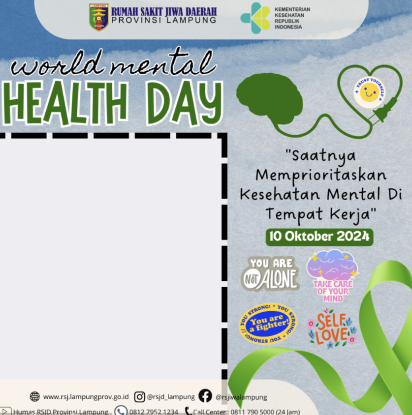 Berikut ini adalah link twibbon hari kesehatan mental sedunia yang diperingati tanggal 10 Oktober 2024. Makasih udah bertahan sejauh ini ya!