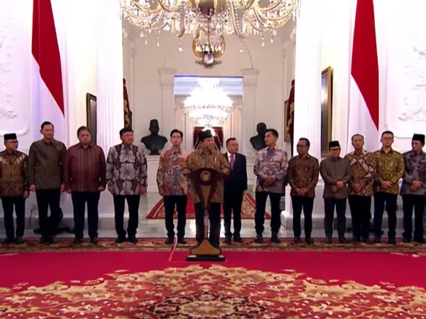 Daftar Menteri dalam Kabinet Prabowo-Gibran/ Tangkap Layar YouTube Sekretariat Presiden