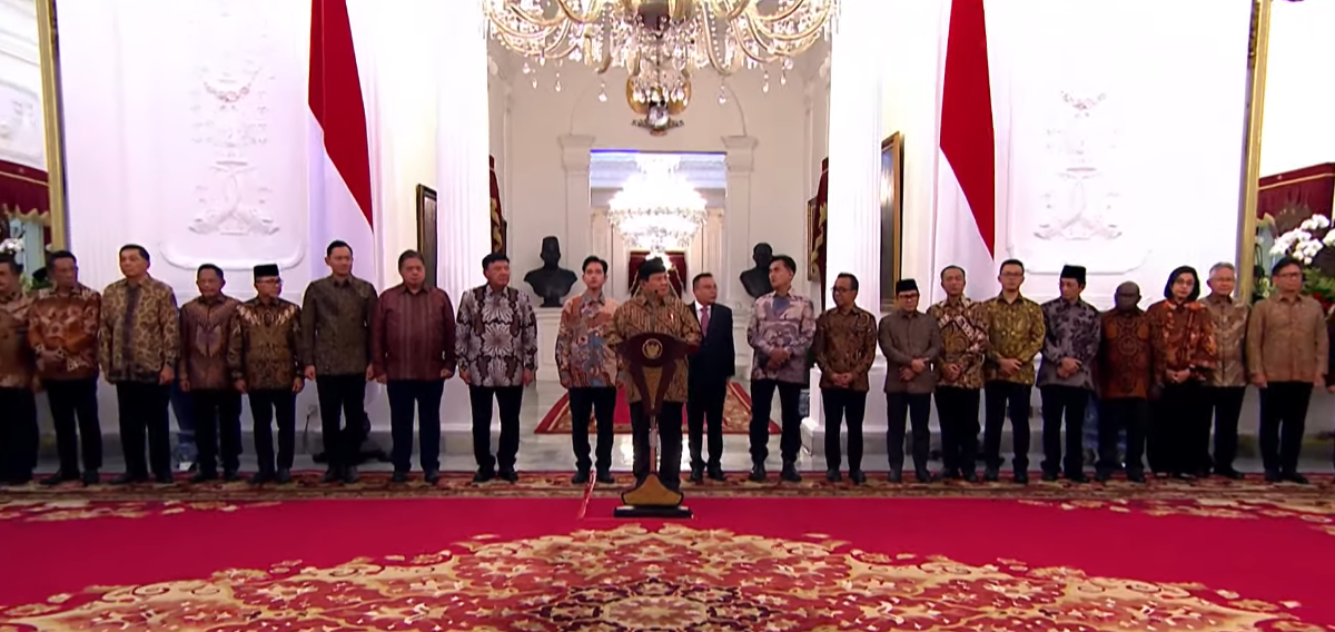 Daftar Menteri dalam Kabinet Prabowo-Gibran/ Tangkap Layar YouTube Sekretariat Presiden