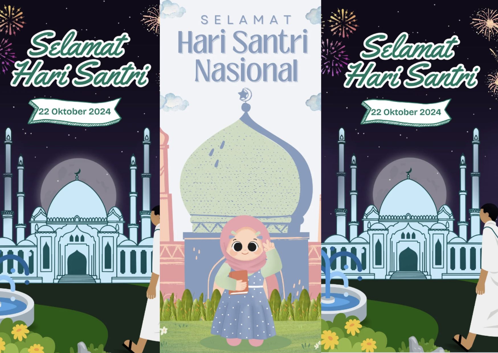 Berikut link download poster peringatan hari santri nasional hari ini 22 Oktober 2024. Poster bisa deadit sesuka kamu secara gratis.