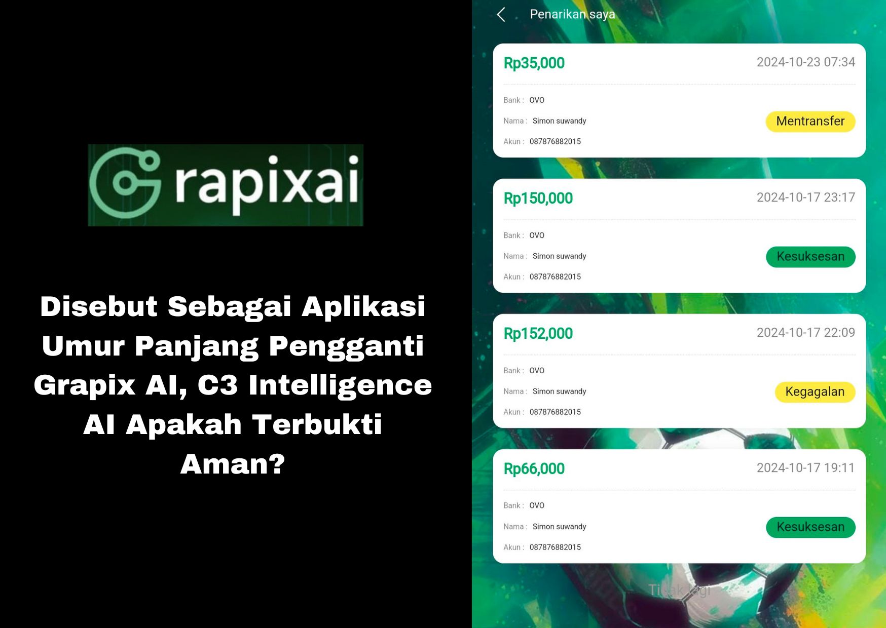 Aplikasi C3 Intelligence AI disebut sebagai penggati aplikasi Grapix AI, banyak orang yang mempertanyakan keamanannya.