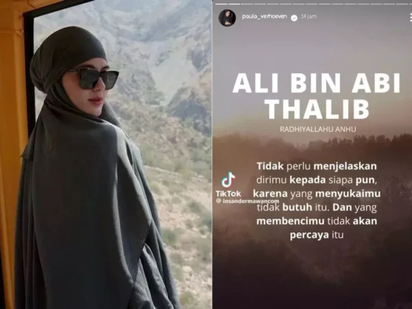 Paula Verhoeven mengunggah kata-kata bijak dari Ali bin Abi Thalib di Instagram story-nya di tengah isu perselingkuhan yang menyeret namanya.