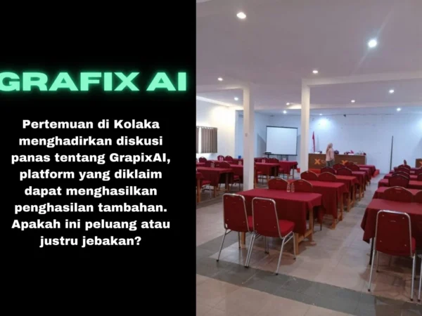 Pertemuan di Hotel Xpres Kolaka membahas Grapix AI, sebuah platform yang menjanjikan penghasilan tambahan. Peluang atau penipuan?