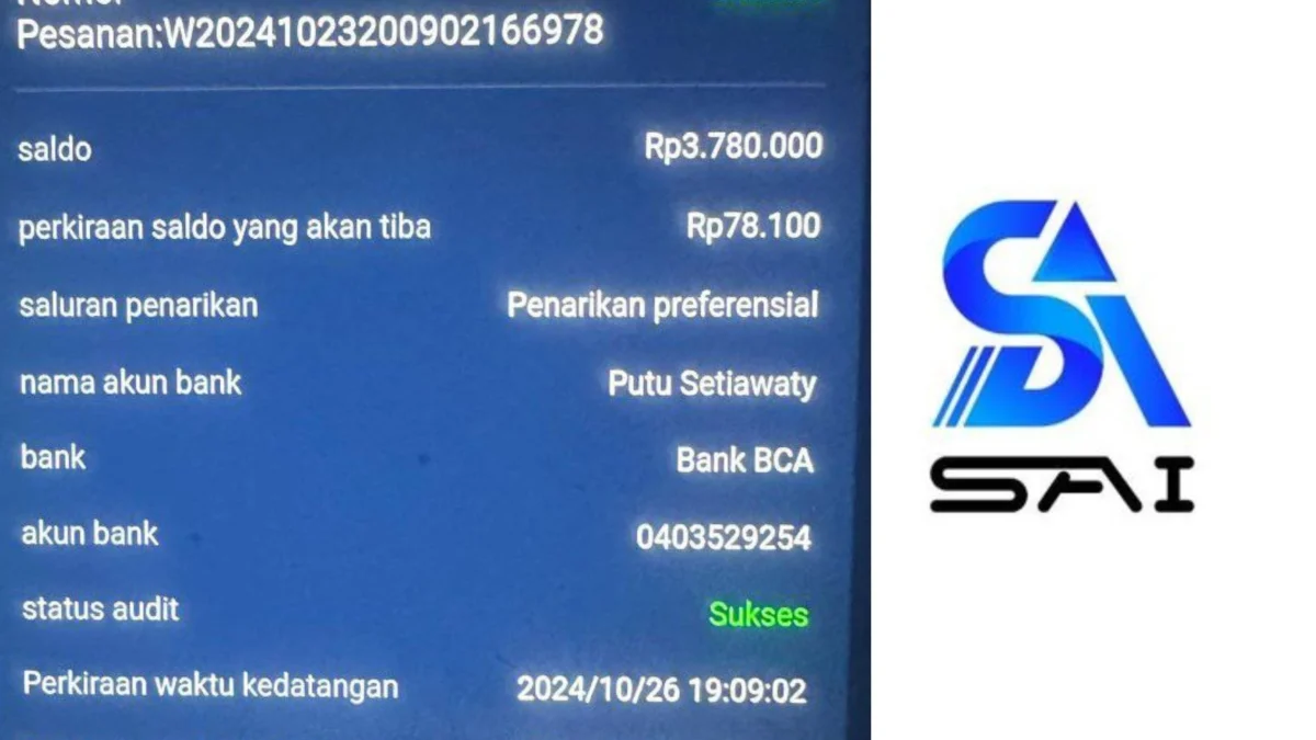 Penipuan aplikasi SAI Robot ini membuat korban kehilangan dana tanpa balik modal dengan modus tipu daya top up 10%. Hati-hati!