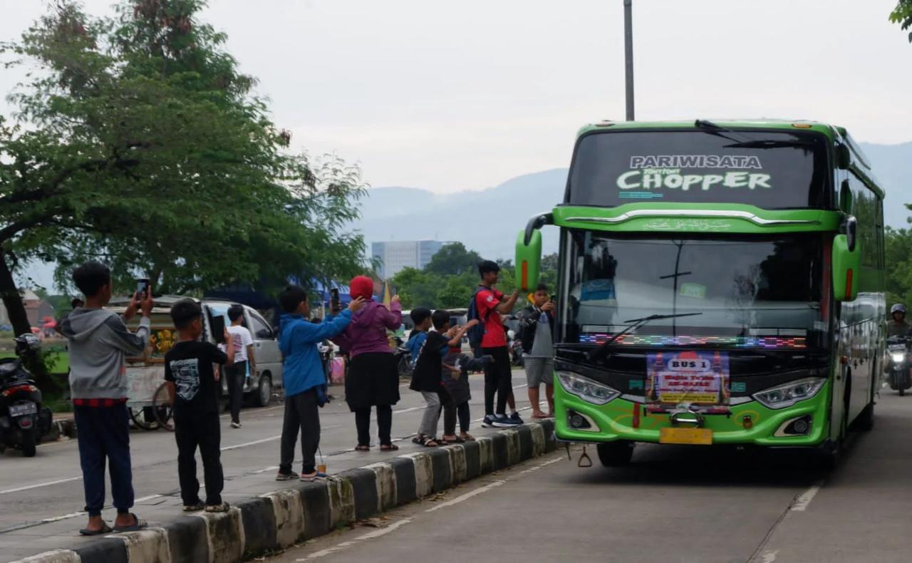 Foto ilustrasi bus berklakson telolet (Sadam / JE)