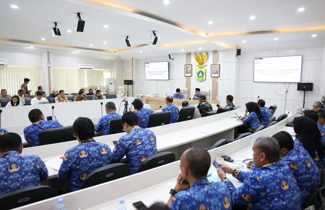 Pemkab) Bogor bersama Kementrian PUPR RI menggelar rapat kordinasi penanganan kawasan puncak berwawasan lingkungan