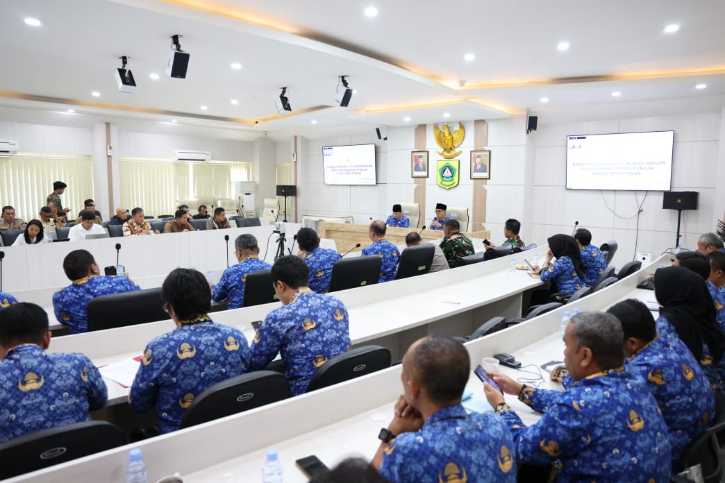 Pemkab) Bogor bersama Kementrian PUPR RI menggelar rapat kordinasi penanganan kawasan puncak berwawasan lingkungan