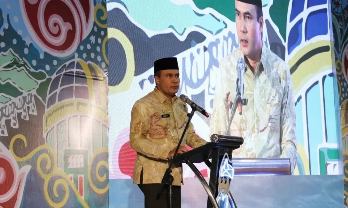 Kepala Bapenda KBB, Dudi Prabowo saat menghadiri giat pelan panutan pajak di Padalarang, Bandung Barat. Dok Bapenda KBB