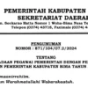 Tangkap Layar Pengumuman PPPK 2024 Kabupaten Bima/ Dok. BKD dan Diklat Kab. Bima