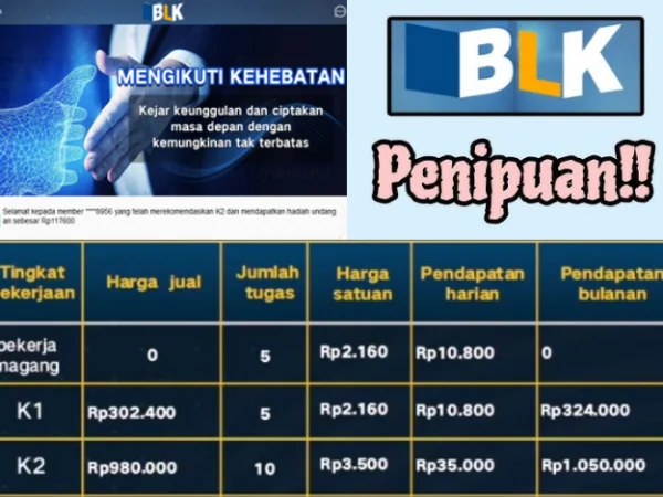 Aplikasi BLK Terbukti Scam? Sudah Tidak Bisa Lakukan Penarikan