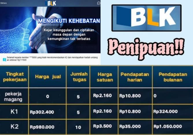 Aplikasi BLK Terbukti Scam? Sudah Tidak Bisa Lakukan Penarikan