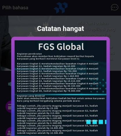 Aplikasi FGS Global Resmi Scam? Apakah Ini Penghasil Uang atau Penipuan Investasi Bodong?