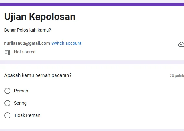 Link Ujian Tes Kepolosan Terbaru Viral di TikTok Lewat Google Form DISINI Gratis, Cek Apakah Kamu Benar Polos?