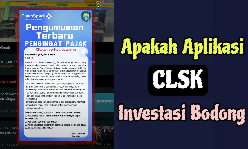 Mengungkap Fakta CleanSpark (CLSK) Sebagai Aplikasi Penipuan, Ini Bukti Paling Akurat