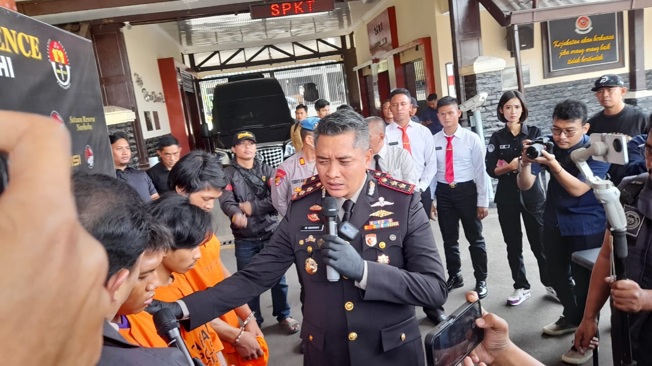 Doc. Tiga dari Lima Anggota Geng Motor yang Berhasil Diamankan Satreskrim Polres Cimahi (mong)