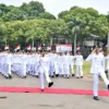 Sebanyak 721 orang Praja Pratama Institut Pemerintahan Dalam Negeri (IPDN), saat pengukuhan sebagai angkatan 35 pada 2024 di wilayah Kecamatan Jatinangor, Kabupaten Sumedang.