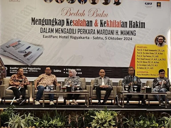 Bedah Buku, Eksaminasi Mengungkap Kesalahan dan Kekhilafan Hakim dalam Mengadili Perkara Mardani H. Maming