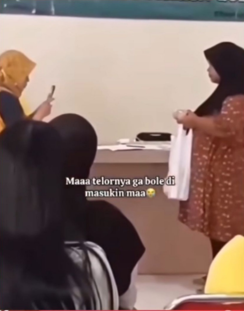 video viral yang memperlihatkan momen pembagian bantuan makanan untuk ibu hamil di Desa Citeureup, Kecamatan Dayeuhkolot, Kabupaten Bandung. Foto Dok Instagram Lambeturah