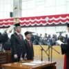 Wakil Ketua II DPRD Kota Bogor, Zenal Abidin (Kanan) dan Wakil Ketua III DPRD Kota Bogor Dadang Iskandar Danubrata saat pengucapan sumpah janji. (Yudha Prananda / Jabar Ekspres)