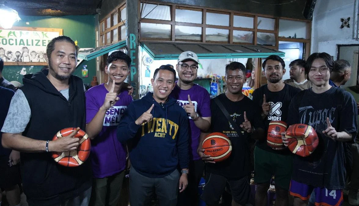 Calon Wali Kota Bogor Nomor Urut 1, Sendi Fardiansyah usai beraudiensi bersama perwakilan Komunitas Basket Sempur. (Yudha Prananda / Jabar Ekspres)