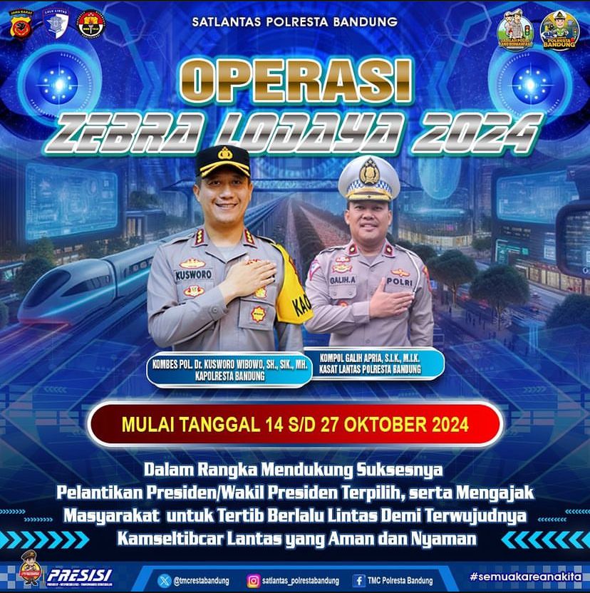 Jadwal Operasi Zebra Lodaya 2024, Ini 10 Sasaran Prioritas Pelanggarannya!