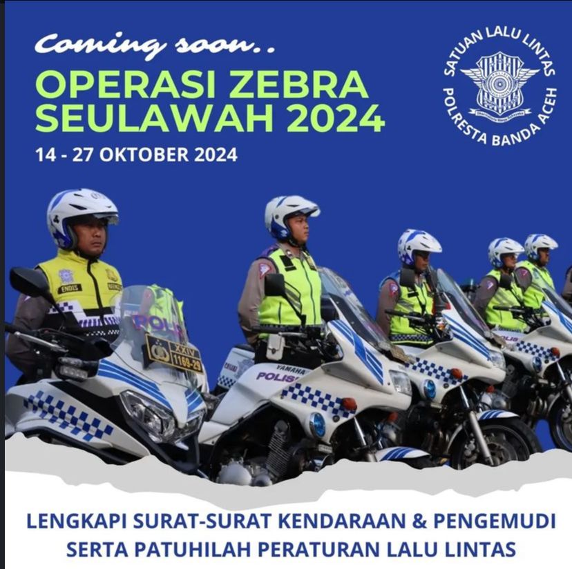 15+ Pelanggaran Operasi Zebra Seulawah 2024 di Wilayah Banda Aceh