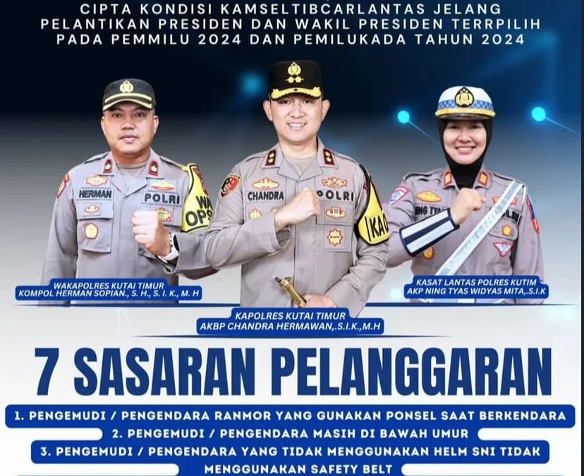 Jadwal & Sasaran Pelanggaran OPERASI ZEBRA MAHAKAM 2024 di Wilayah Kalimantan Timur