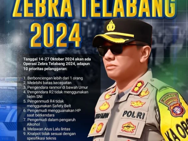 Titik Rawan OPERASI ZEBRA TELABANG 2024 Wilayah Polda Kalimantan Tengah, Ketahui Jadwal & Target Pelanggarannya