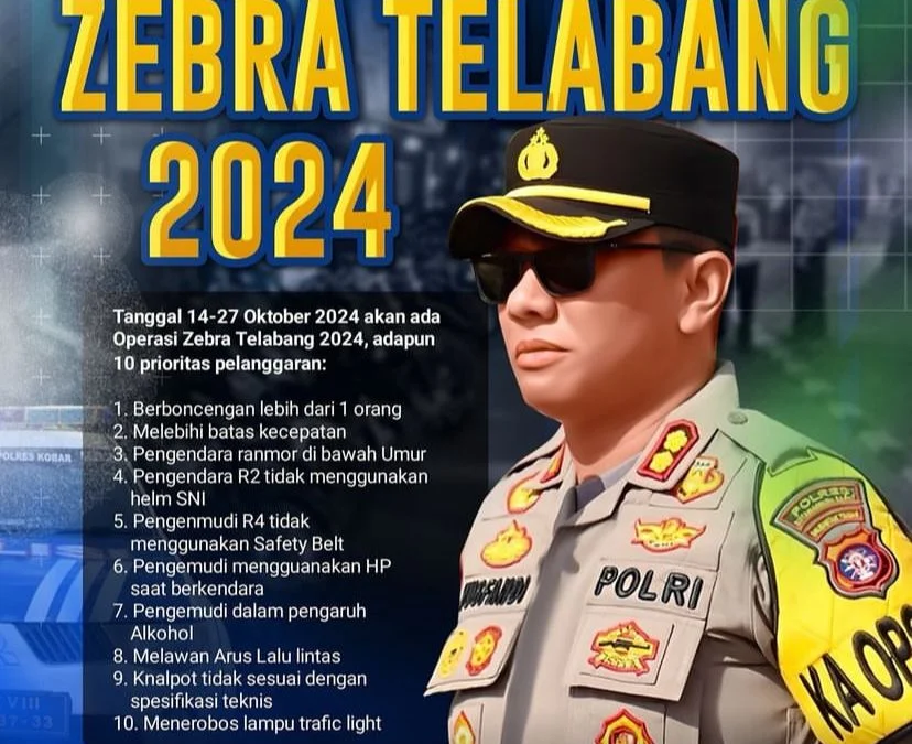 Titik Rawan OPERASI ZEBRA TELABANG 2024 Wilayah Polda Kalimantan Tengah, Ketahui Jadwal & Target Pelanggarannya