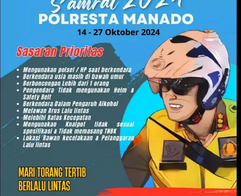 Ini Jadwal & Target OPERASI ZEBRA SAMRAT 2024 di Sulawesi Utara