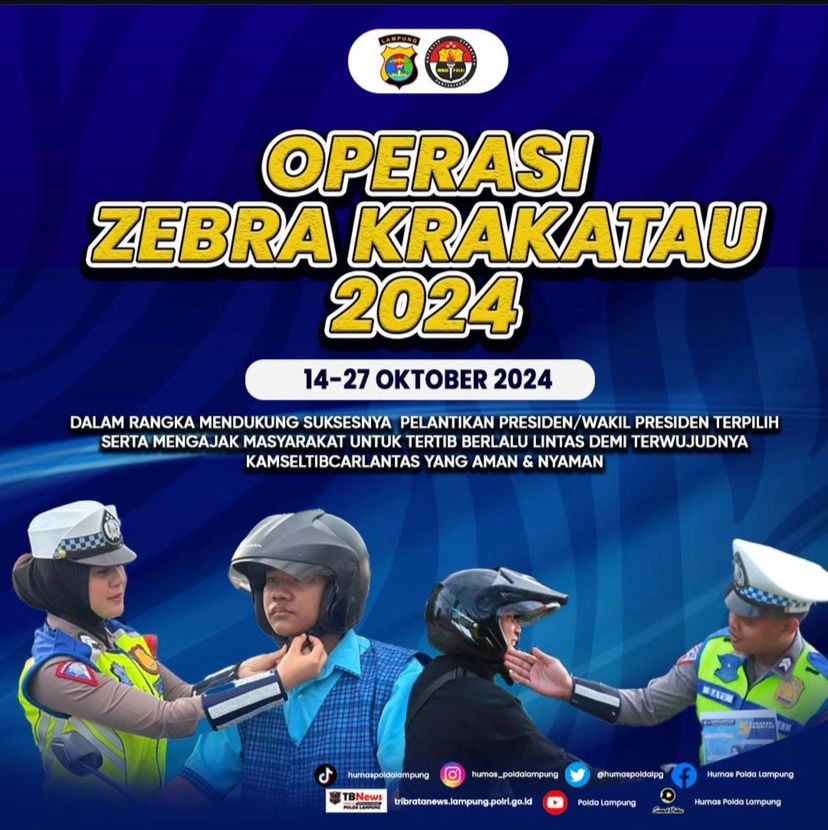 Razia Operasi Zebra Krakatau 2024 di Wilayah Polda Lampung, Berikut ...