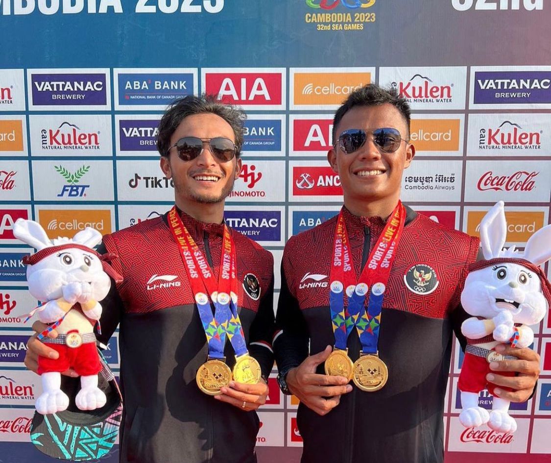 Atlet dayung asal Bandung Barat peraih medali emas pada Sea Games 2023. Dok KONI KBB