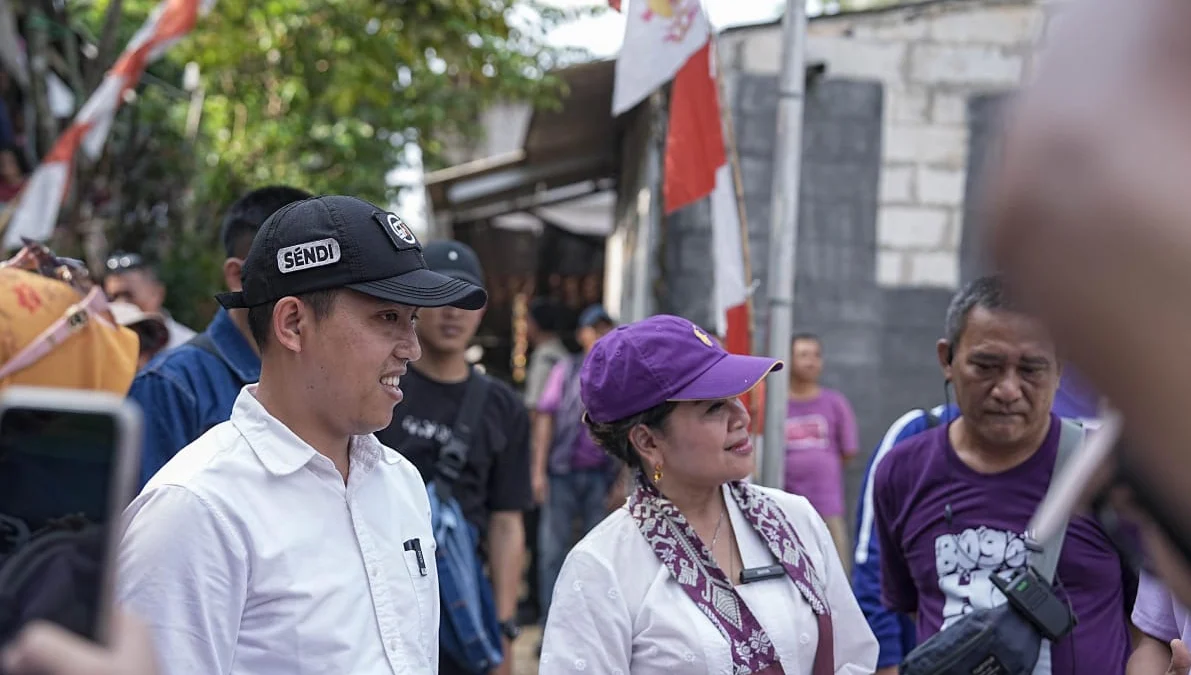 Calon Wali Kota dan Wakil Wali Kota Bogor, Nomor Urut 1, Sendi Fardiansyah dan Melli Darsa komitmen tingkatkan kunjungan wisatawan ke Kota Bogor. (Yudha Prananda / Jabar Ekspres)