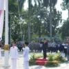 Suasana upacara peringatan Hari Sumpah Pemuda ke-96 di Plaza Balai Kota Bogor, Senin (28/10). (Yudha Prananda / Jabar Ekspres)