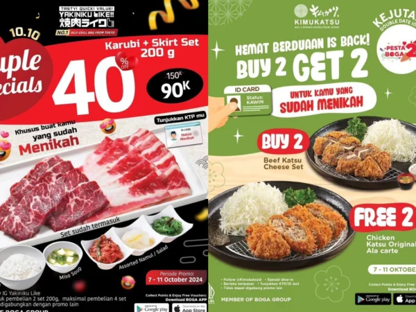 Promo 10.10 Spesial Buat Kamu yang Sudah Menikah, Makan Enak di Kimukatsu & Yakiniku Like!