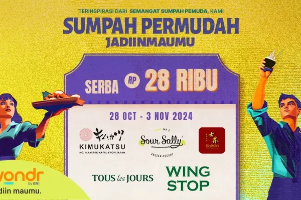 Promo Sumpah Pemuda Serba Rp 28.000 Untuk Pengguna Wondr di 5 Tempat Ini