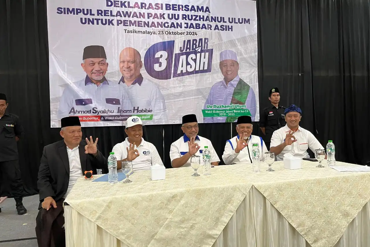 200 Simpul Uu Ruzhanul Ulum Deklarasi Dukung Pasangan ASIH di Pilgub Jabar 2024